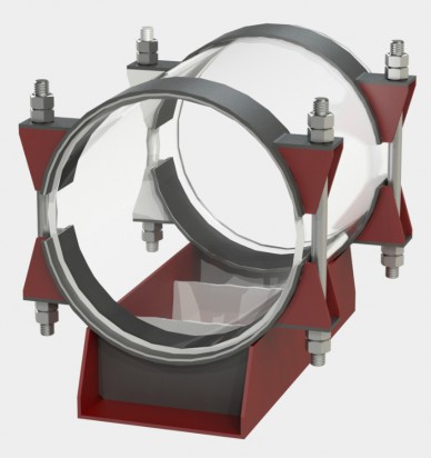 Опора скользящая хомутовая диэлектрическая ТС-722.00.00.00-00, D=57, Ст. 09Г2С