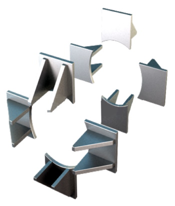 Опора неподвижная лобовая четырехупорная Т5.16 1020, Ст. 09Г2С, серия 4.903-10