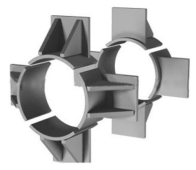 Опора неподвижная лобовая четырехупорная усиленная Т7.11 530, Ст. 3, серия 4.903-10