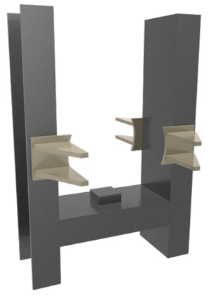 Опора неподвижная лобовая двухупорная Т4.16 1020, Ст. 09Г2С, серия 4.903-10